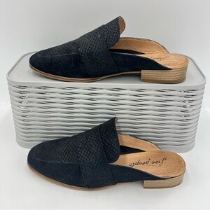 Free People At Ease Loafers Black Suede Leather Size EU 38 Free People Slip On